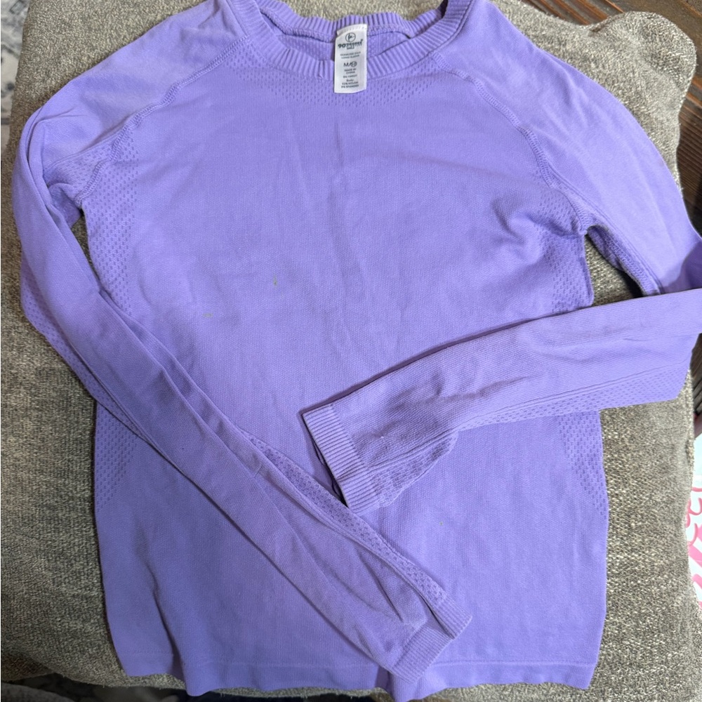 90 Degree By Reflex Lavender Long Sleeve Top